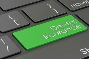 Dental insurance button on keyboard