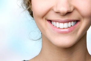 Close-up of woman with dental implants in St. Augustine, FL smiling