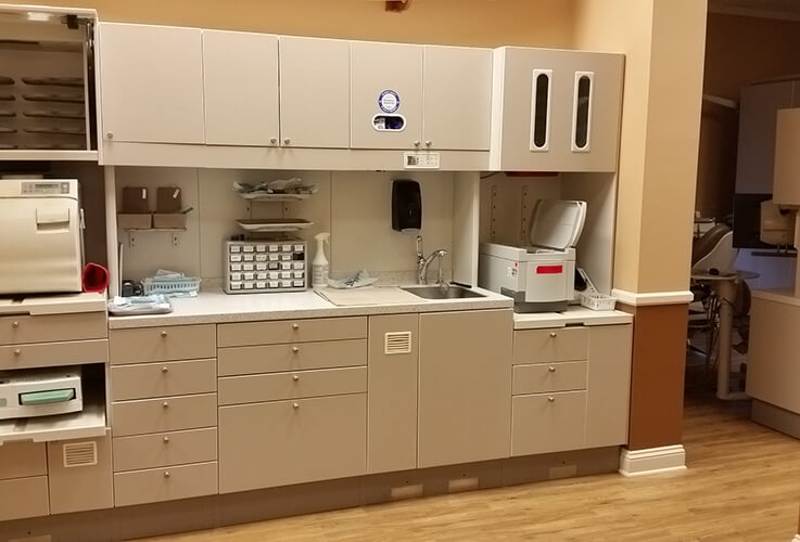 Dental lab and storage area