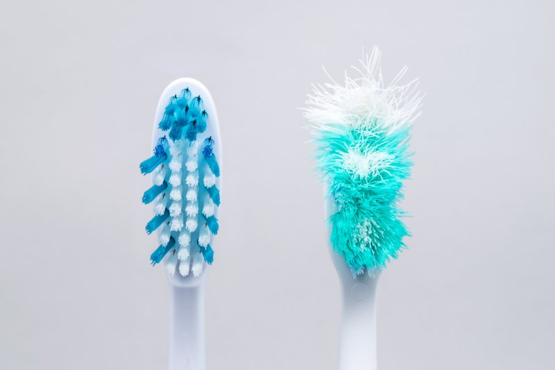 Old and new toothbrush