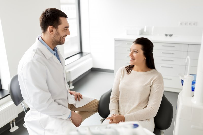 Woman at dental checkup